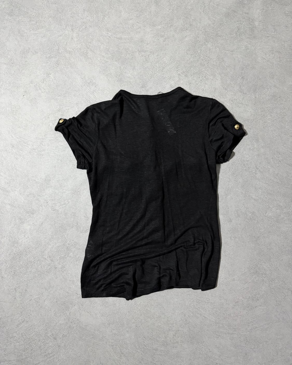 Balmain Button Henley Neck Tee 상품이미지3