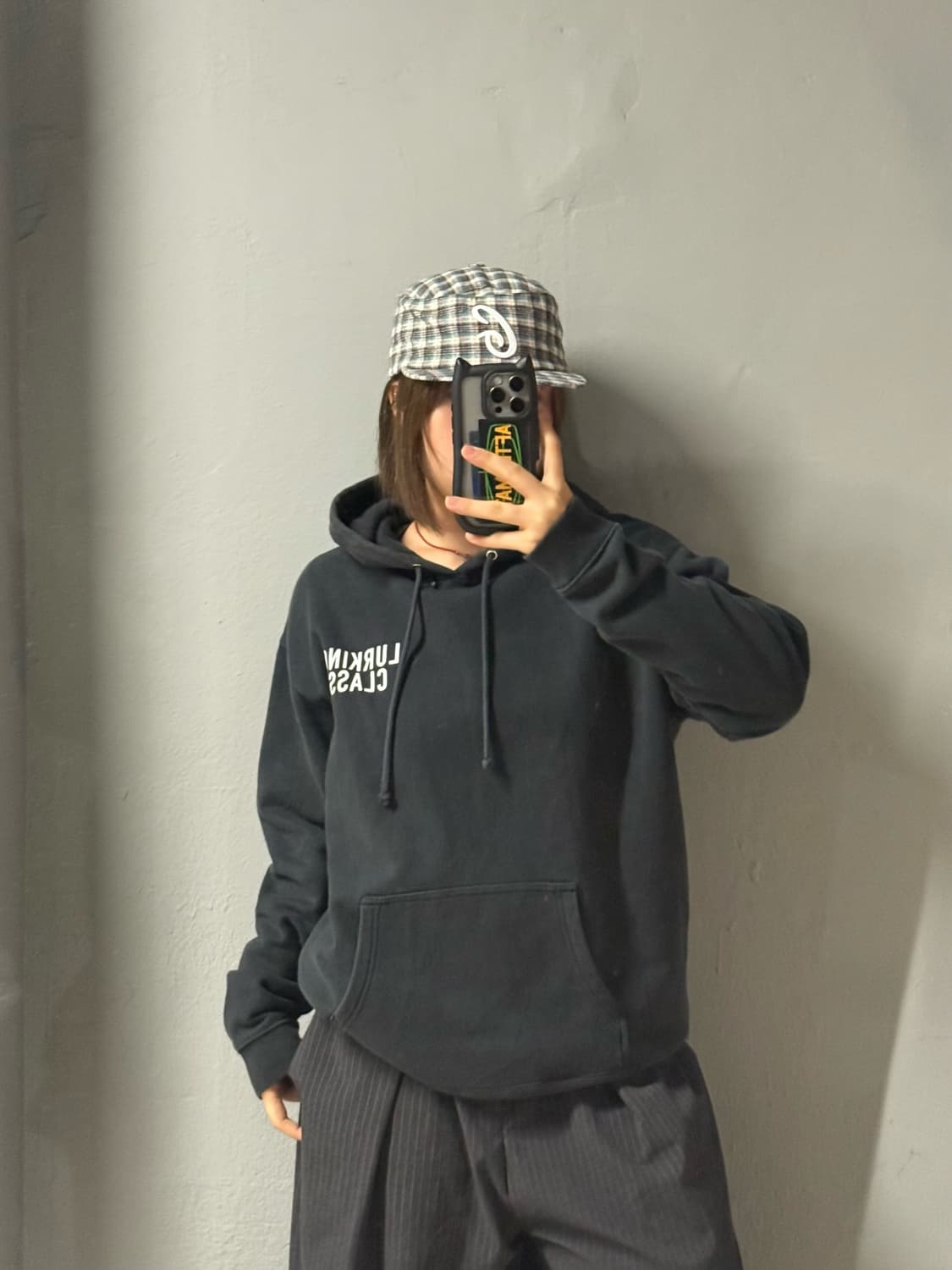 back skull printing detail hoodie 상품이미지2