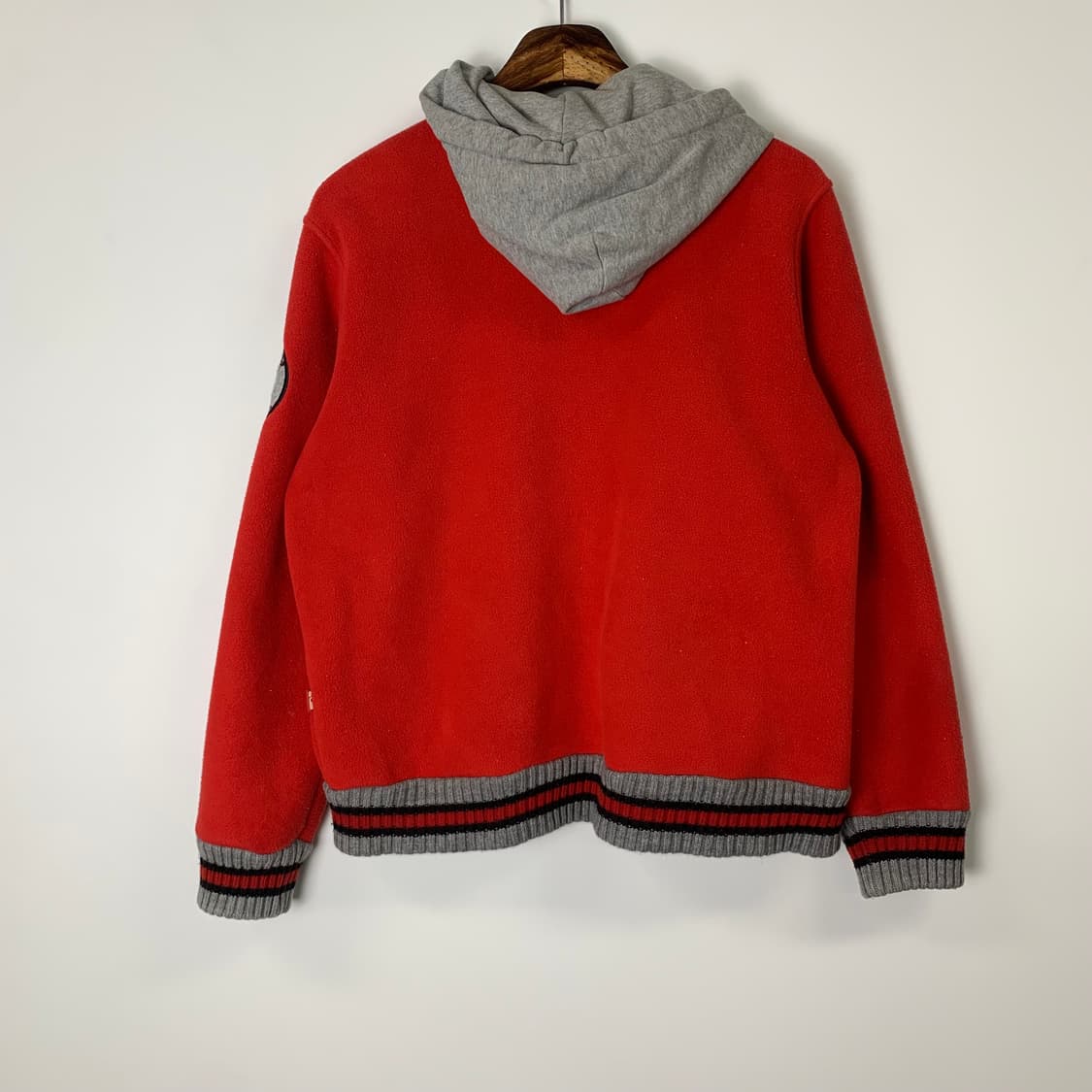 MLB 보스턴 레드삭스 레드 플리스 후드 점퍼 상품이미지3