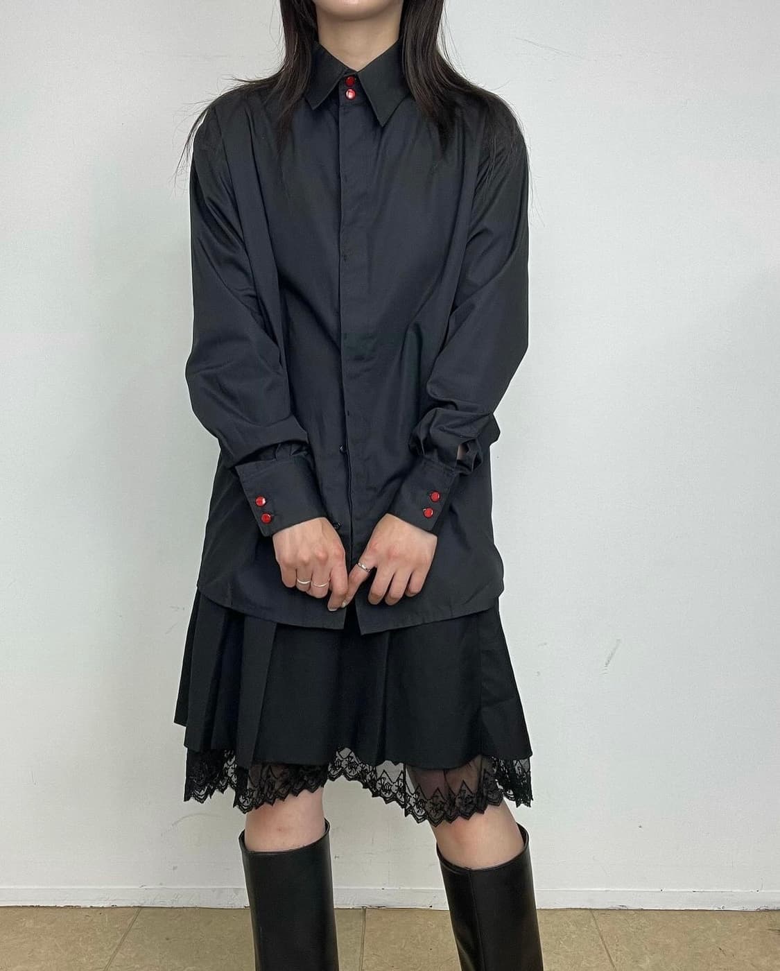 빈티지 레이스 미디스커트 상품이미지2