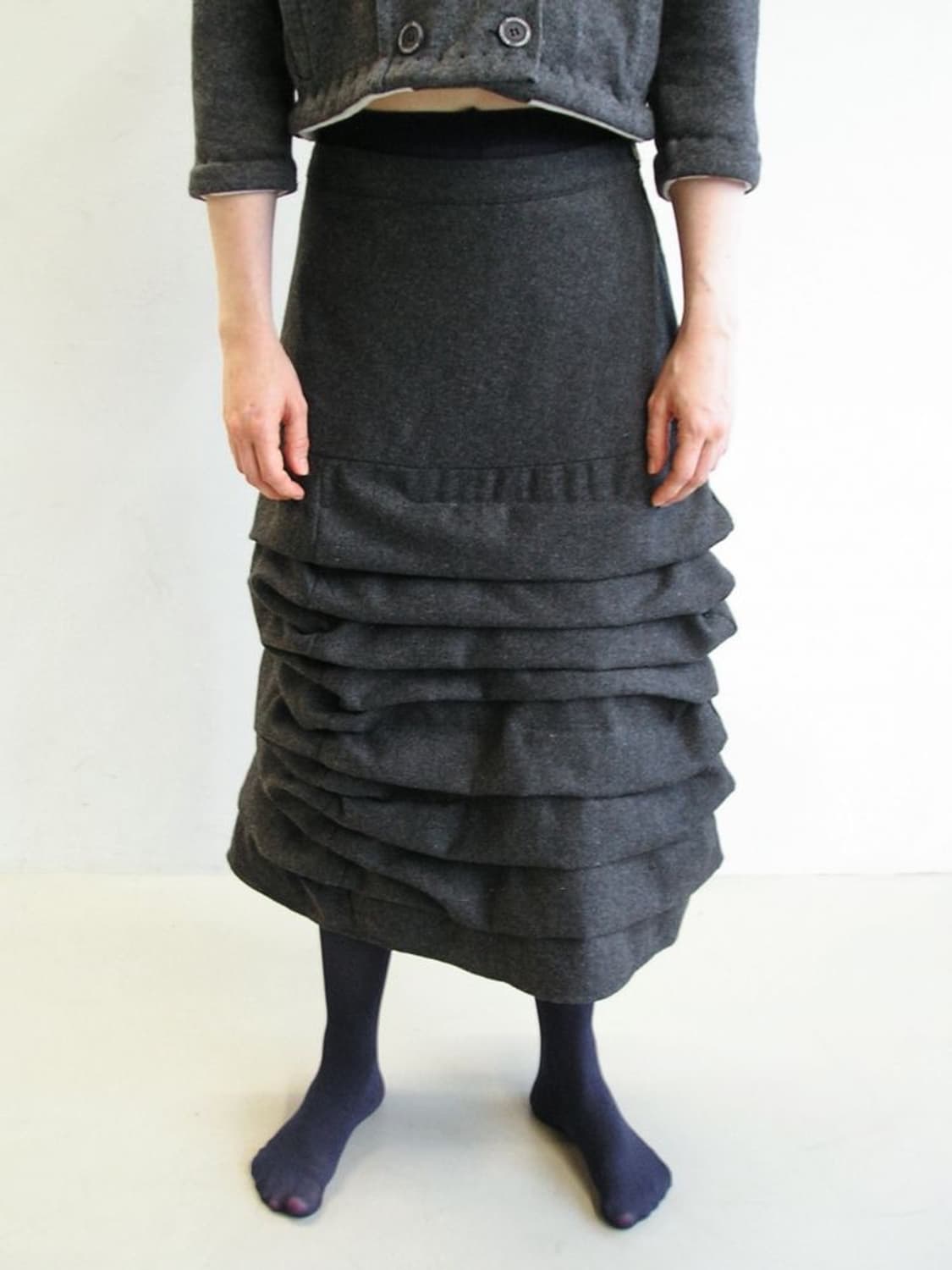 에옹쓰 piled wool skirt size 2 상품이미지1