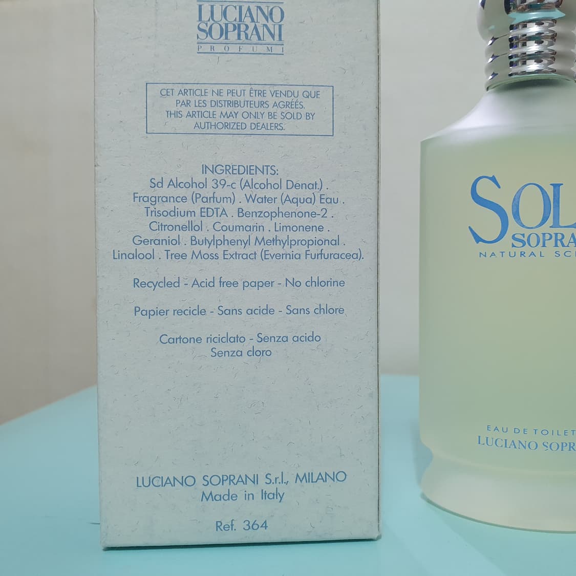 루치아노 소프라니 솔로 EDT 100ml 향수 Luciano Sopran 상품이미지2