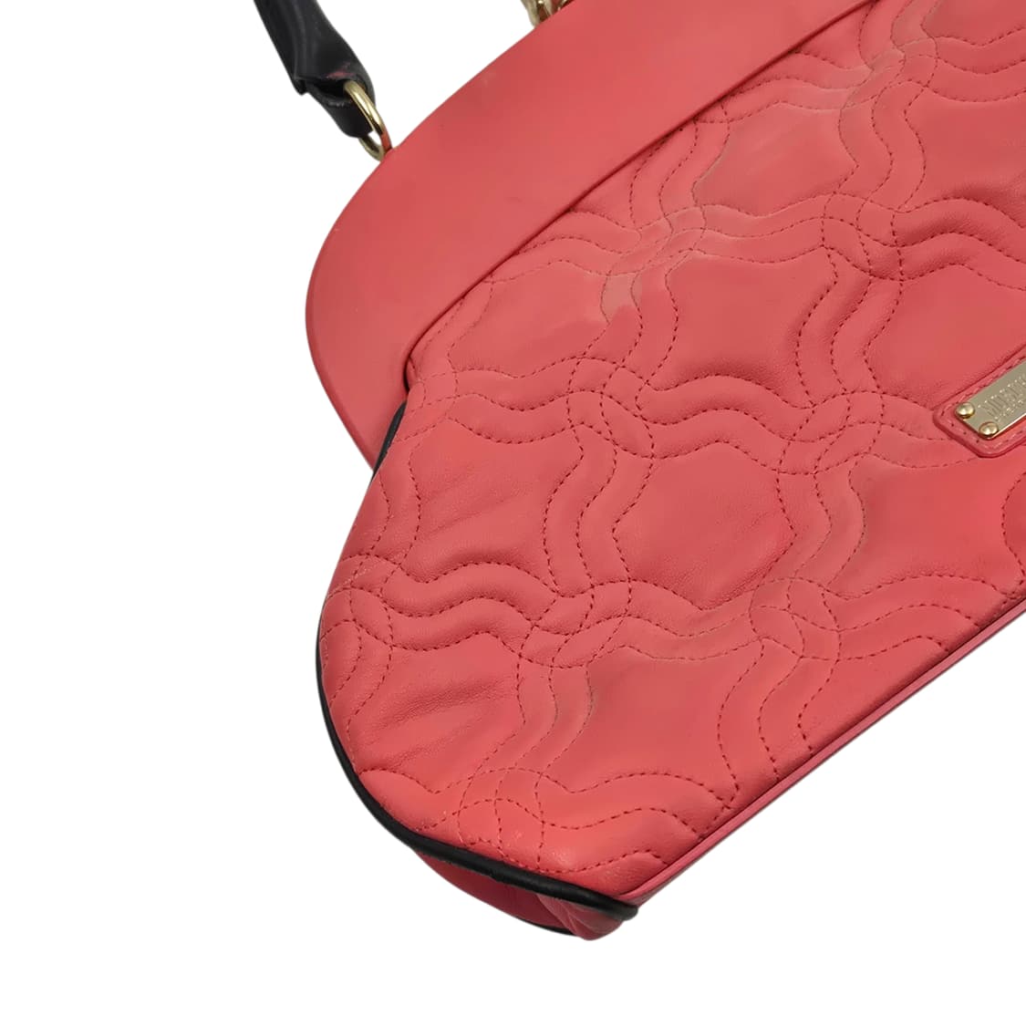 90s 모스키노 칩앤시크 코랄 레더 로즈 핸드백 상품이미지6