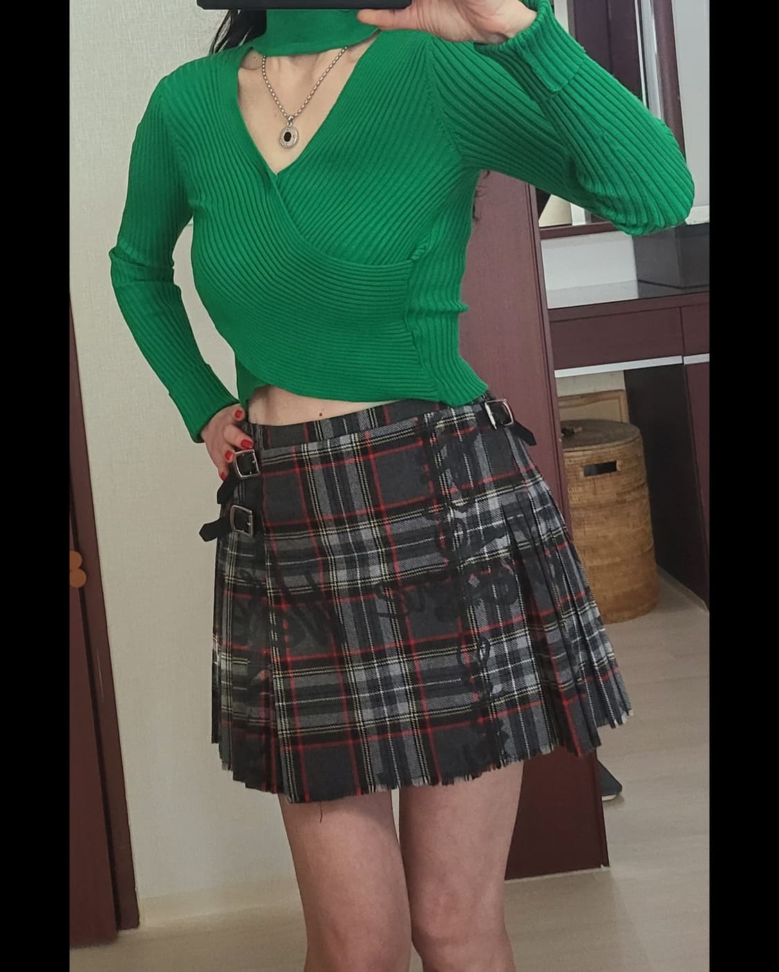 자라 초커넥 크로스 오버 니트 스웨터 상품이미지6