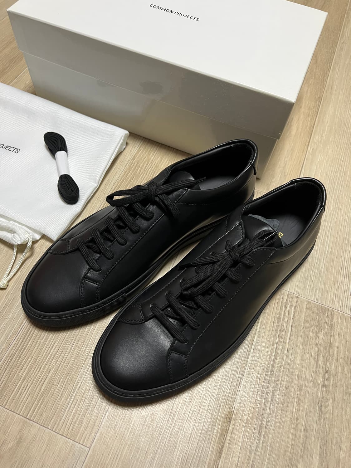 [새상품]41 커먼프로젝트 아킬레스로우 블랙 스니커즈 상품이미지1