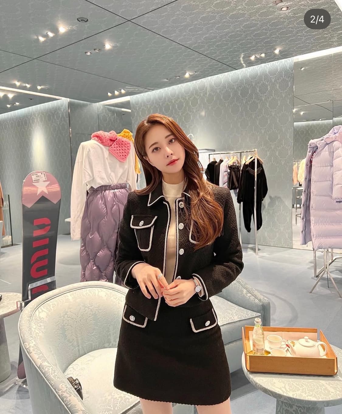 로아르 (미우미우) 트위드 세트 S 상품이미지1