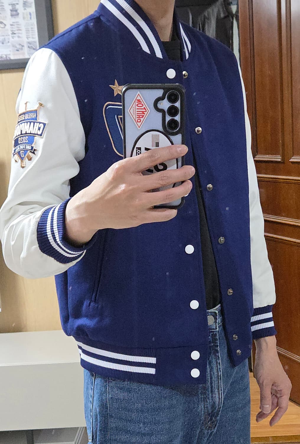 (착샷) NC다이노스 2020 한국시리즈 우승 바시티 자켓 상품이미지9