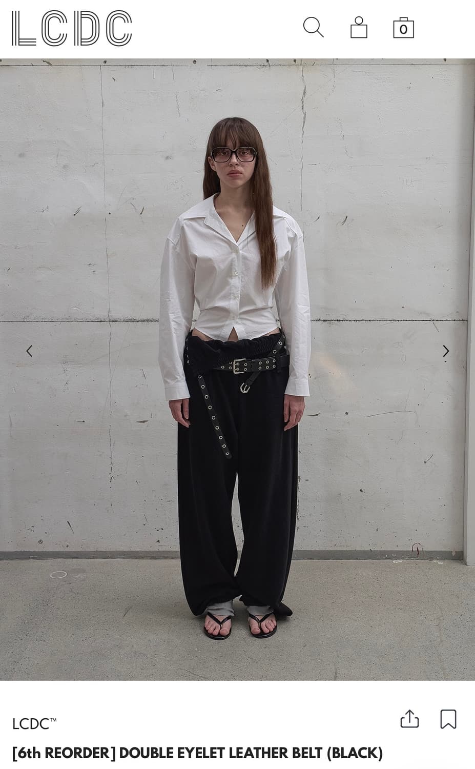 LCDC DOUBLE EYELET LEATHER BELT 상품이미지5