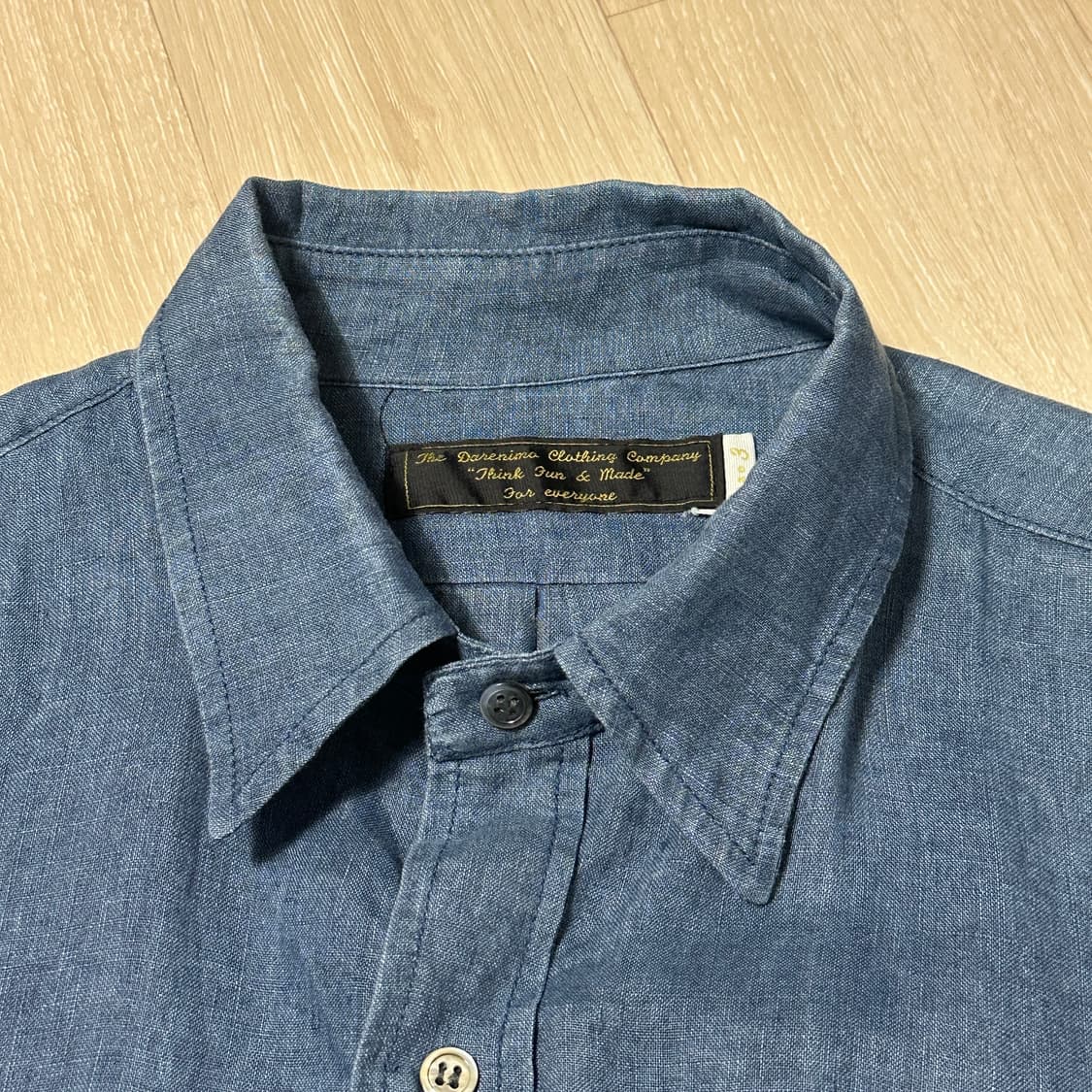 3(L) 다레니모 포켓 셔츠 블루 상품이미지3
