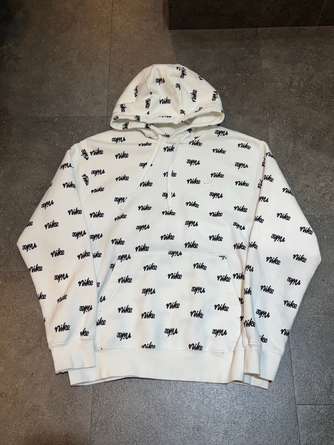 나이키 해외판 멀티로고 후드티 화이트 L 상품이미지2