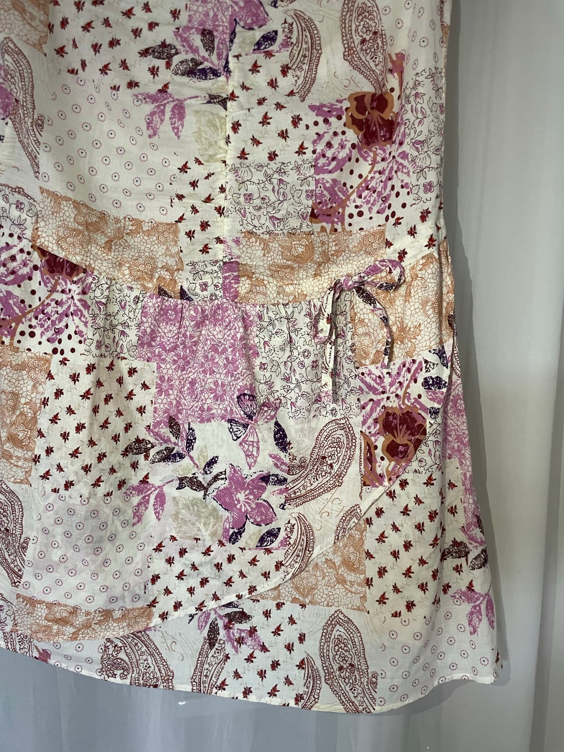 패치워크 원피스 상의 반팔 상품이미지3