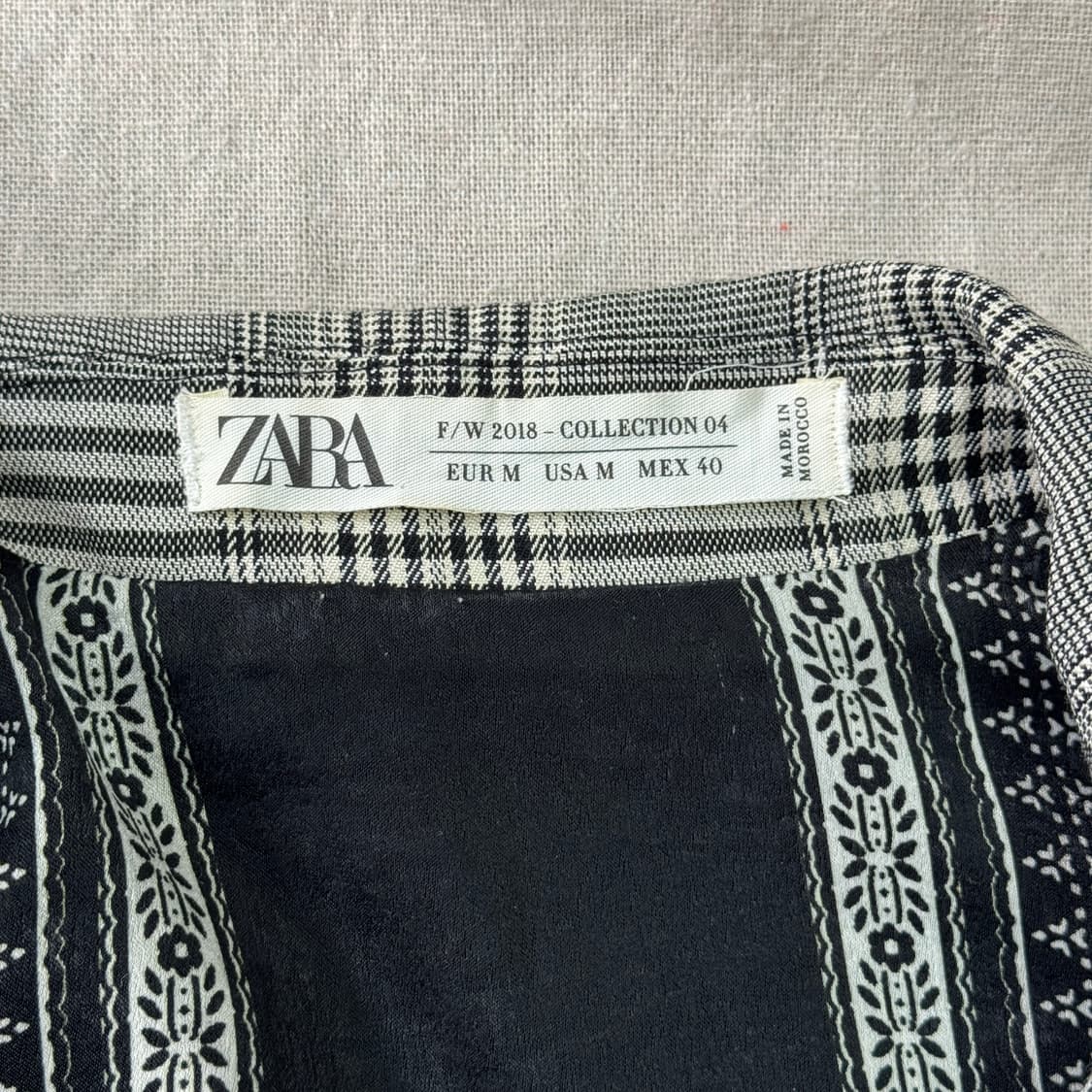 자라 18FW 컬랙션 체크자켓 M 상품이미지6