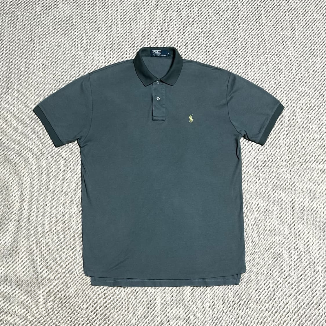 [L] Polo 폴로 랄프로렌 다크블루 빈티지 반팔 카라티 상품이미지1