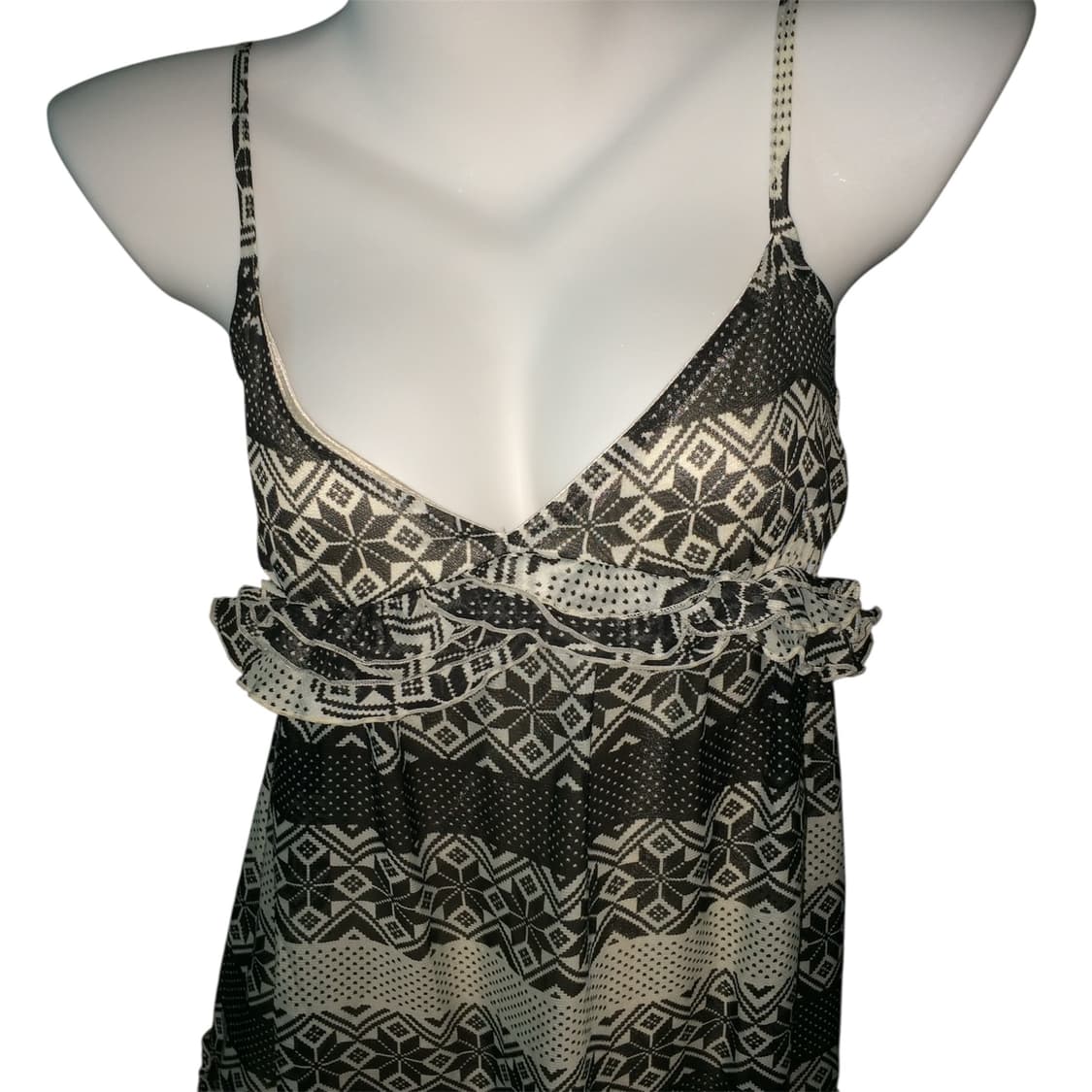 노르딕 도트 패턴 프릴 원피스 상품이미지2