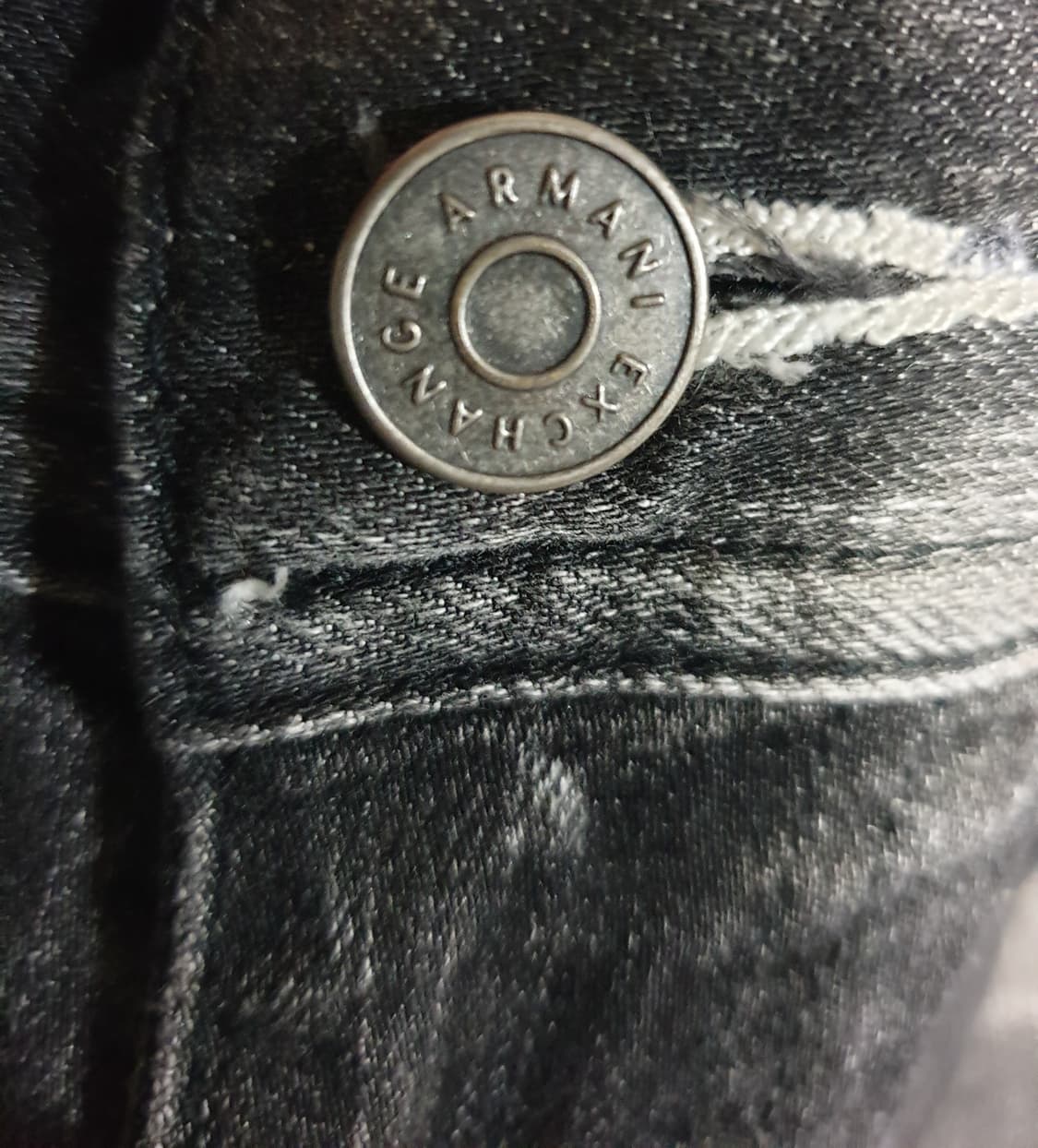 아르마니 익스체인지 스키니핏 스트레치 워싱 데님진 흑청 (31) 상품이미지2