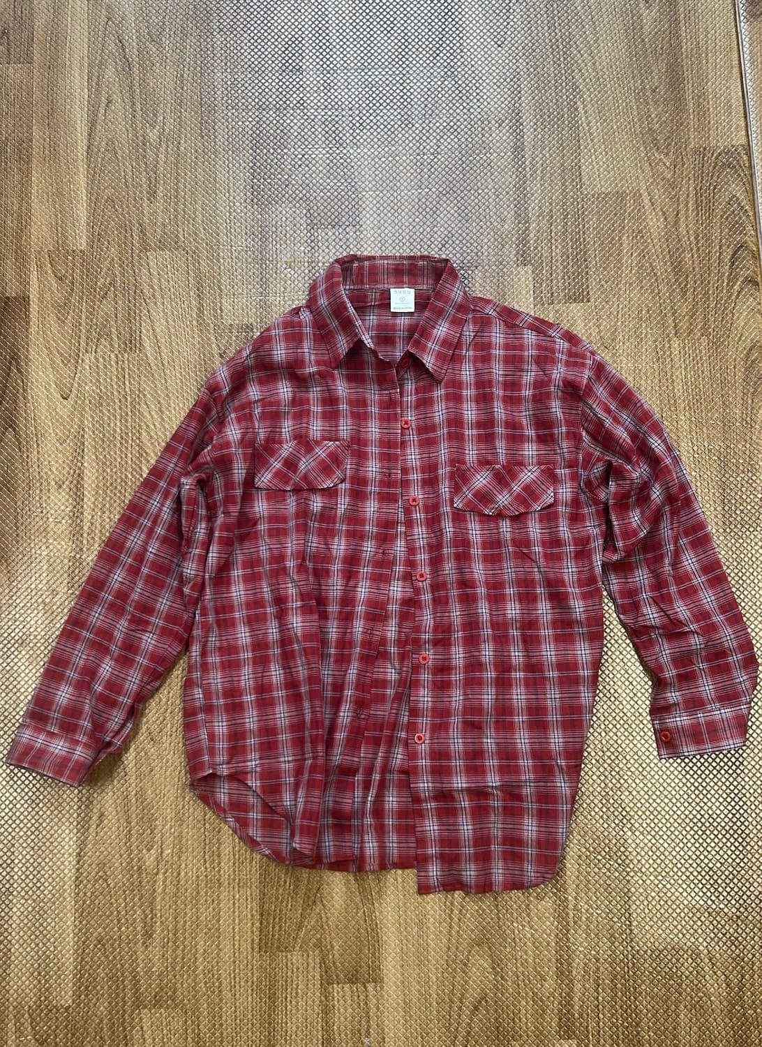 새상품 레드체크셔츠 상품이미지1