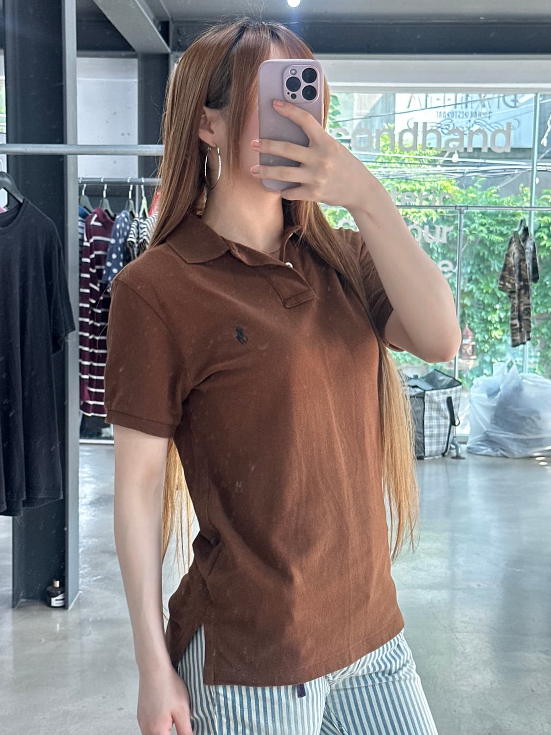 폴로 포니 Pk 반팔티 브라운 상품이미지1