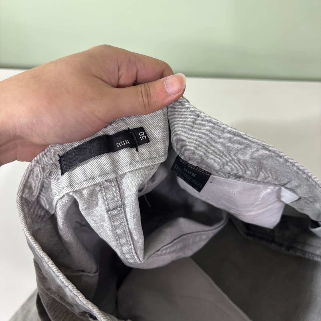 33 VTG 그레이 와이드핏 카고 데님팬츠 상품이미지4