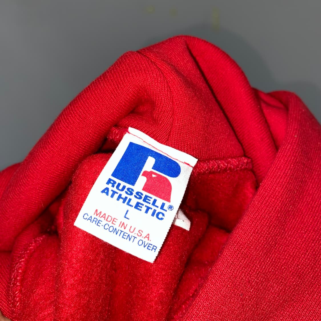 90년대 미제 러셀 에슬레틱 후디 레드  상품이미지4