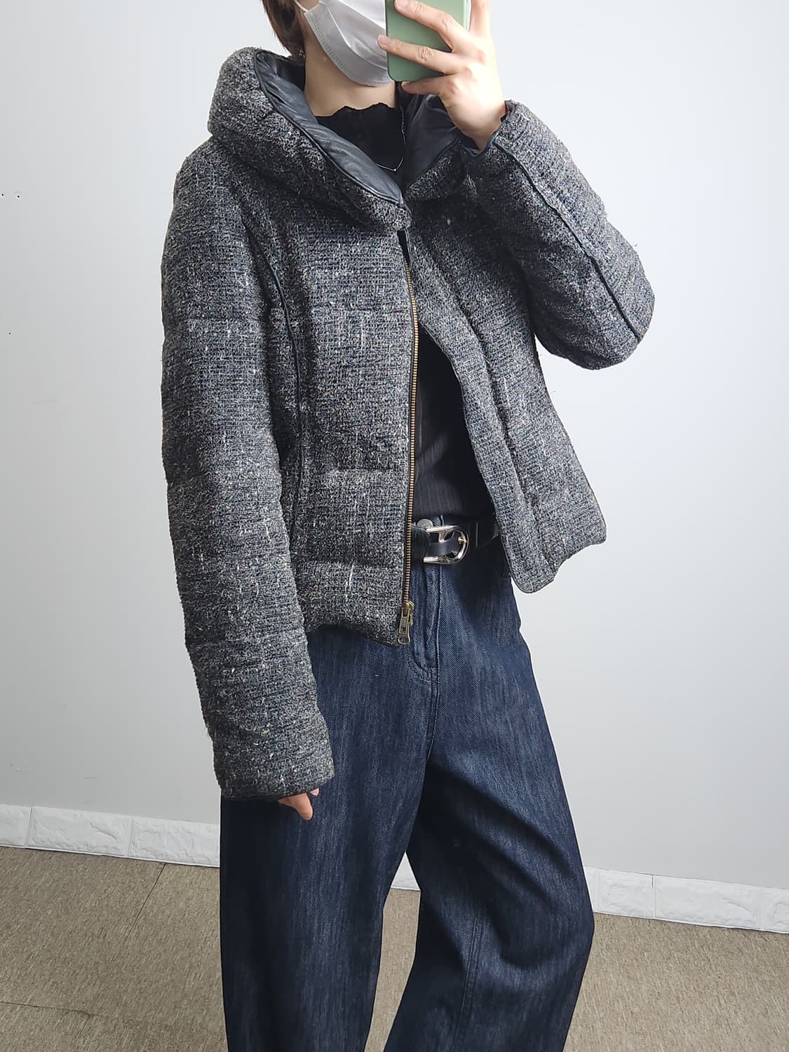 다운 니트 패딩 자켓 상품이미지5