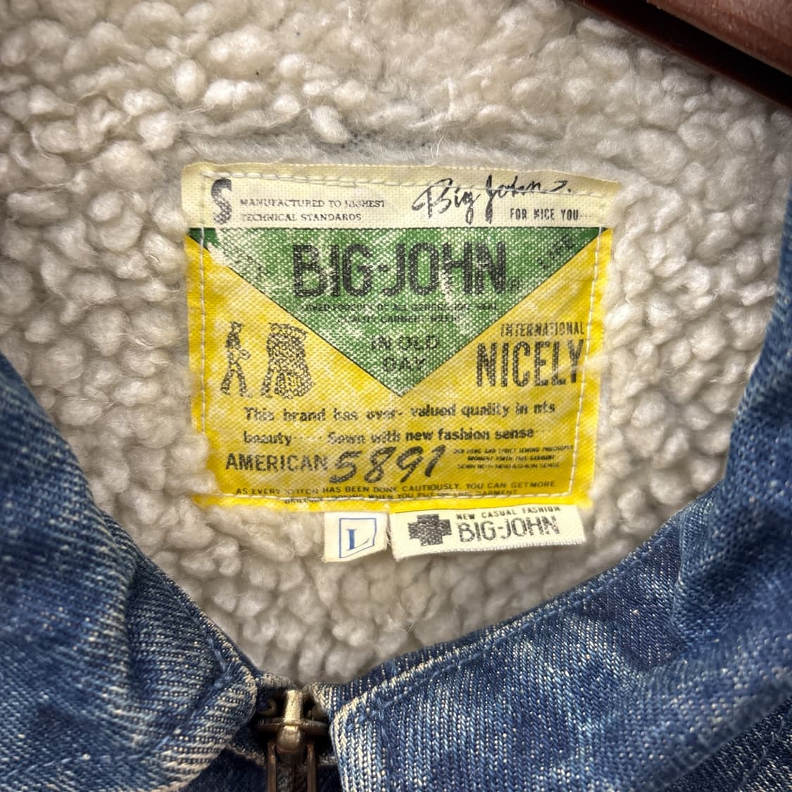 빅존 데님 워크집업자켓 보아안감 액션 플리츠 디테일 블루 상품이미지8