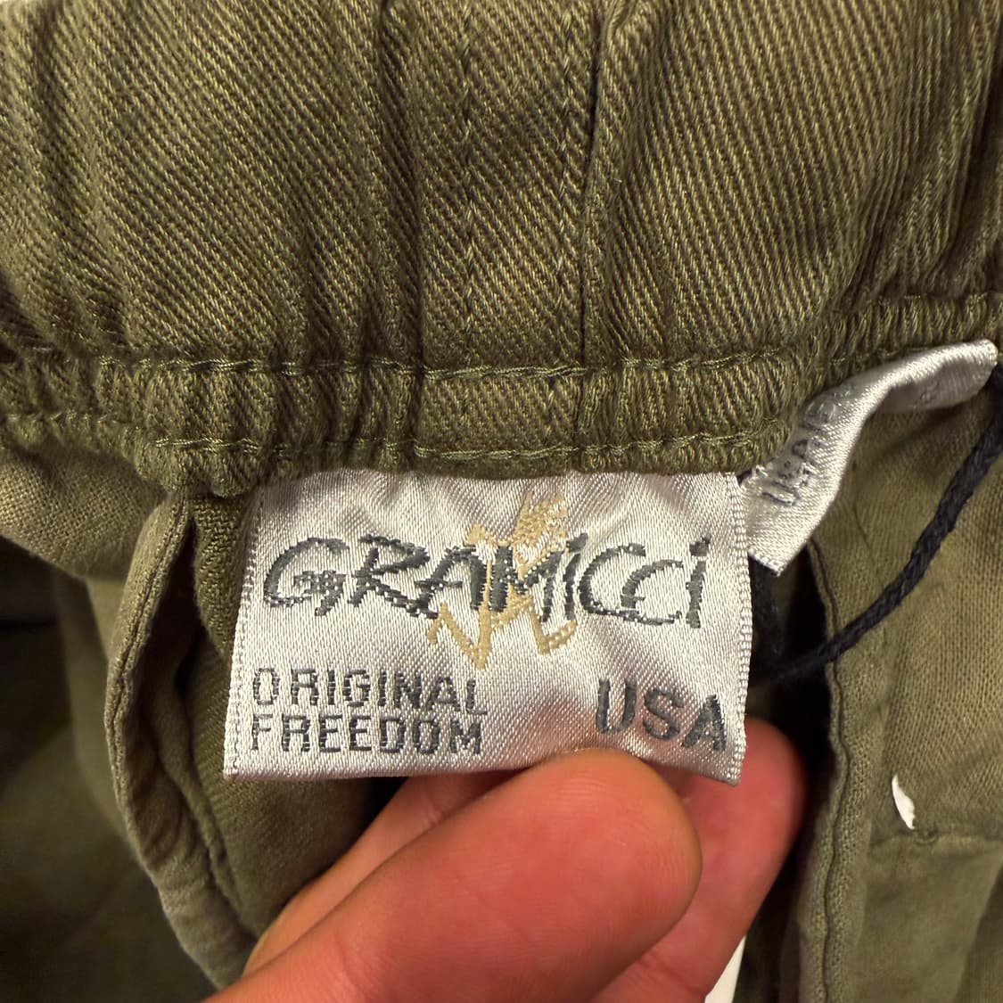 그라미치 카키 루즈 테이퍼드 팬츠 L 상품이미지7