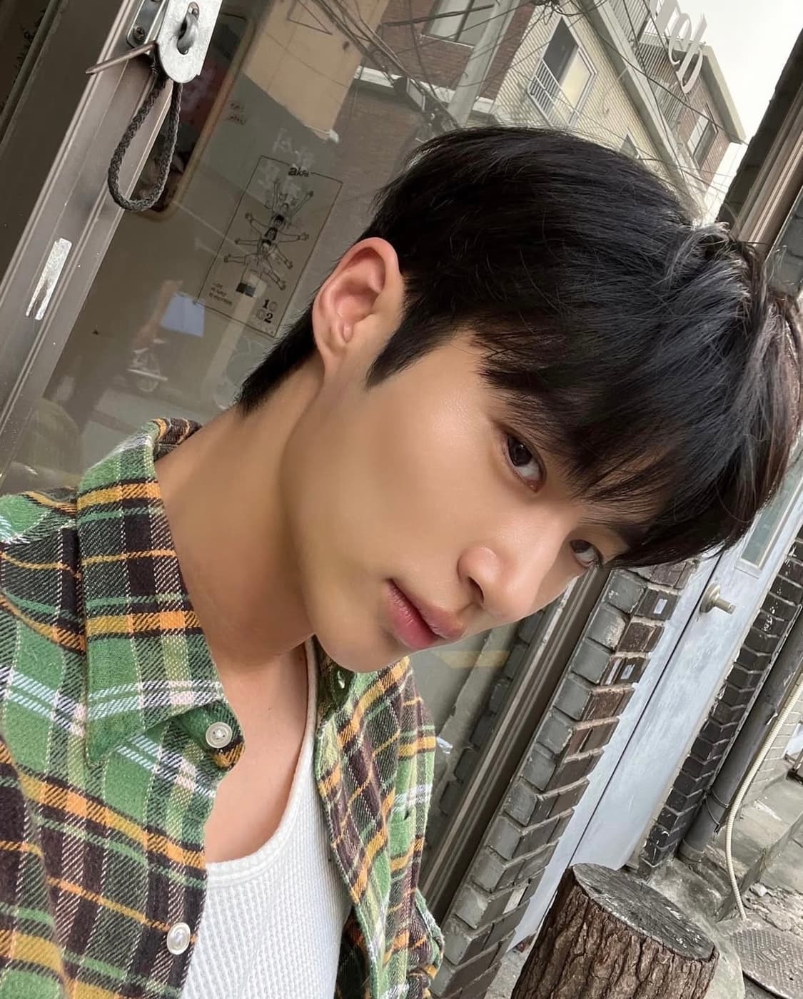 R13 알써틴 포켓 체크셔츠 변우석 착용 m 상품이미지5