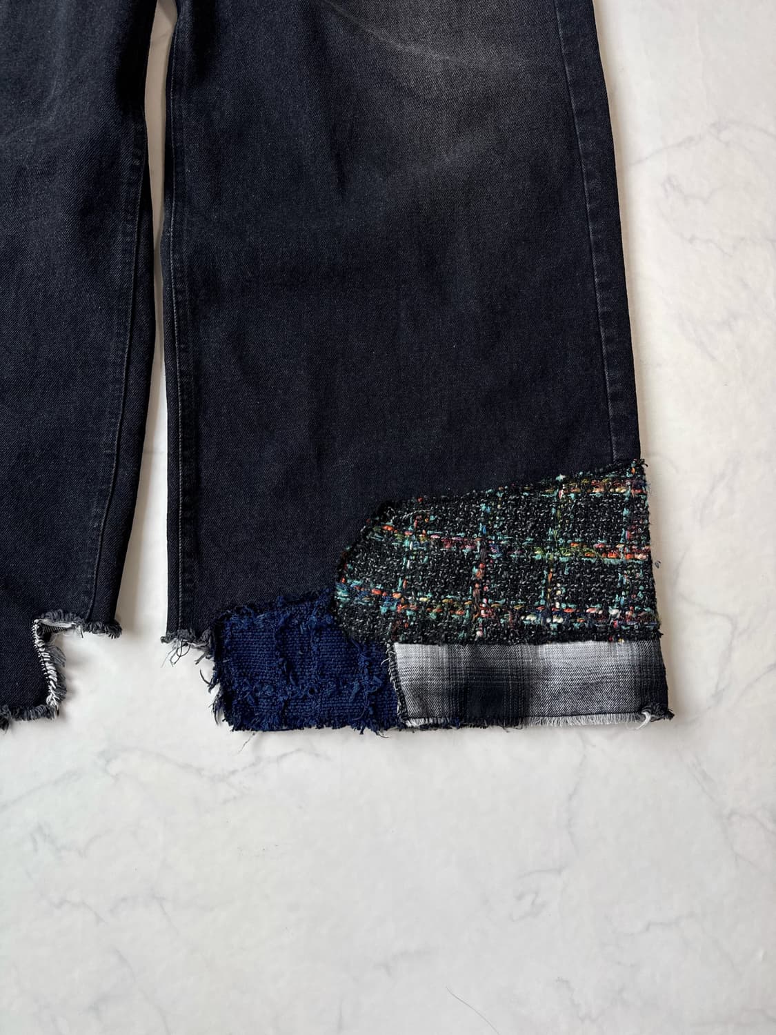 TΣist Erosion Baggy Denim Pants / Black 상품이미지5