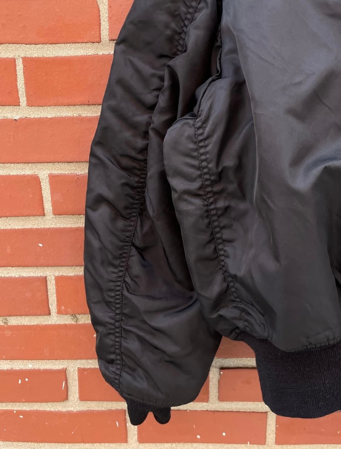 90s Japanese MA-1 Bomber Jacket (Black) 상품이미지6