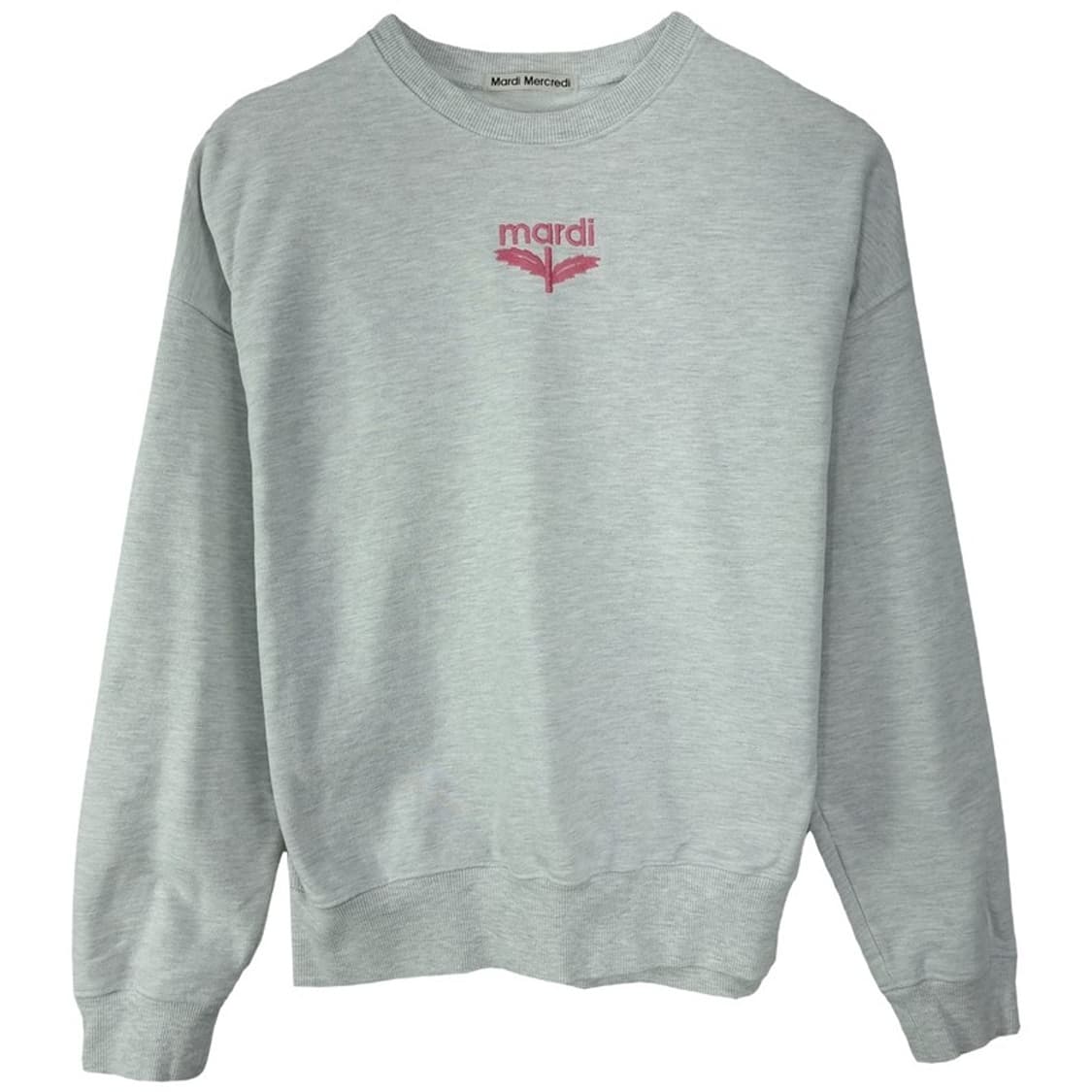 [마르디메크르디] 로고 자수 오버핏 맨투맨 그레이 M19208 상품이미지2