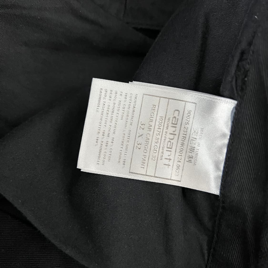 칼하트 레귤러 카고 와이드 워크 팬츠 블랙 상품이미지6