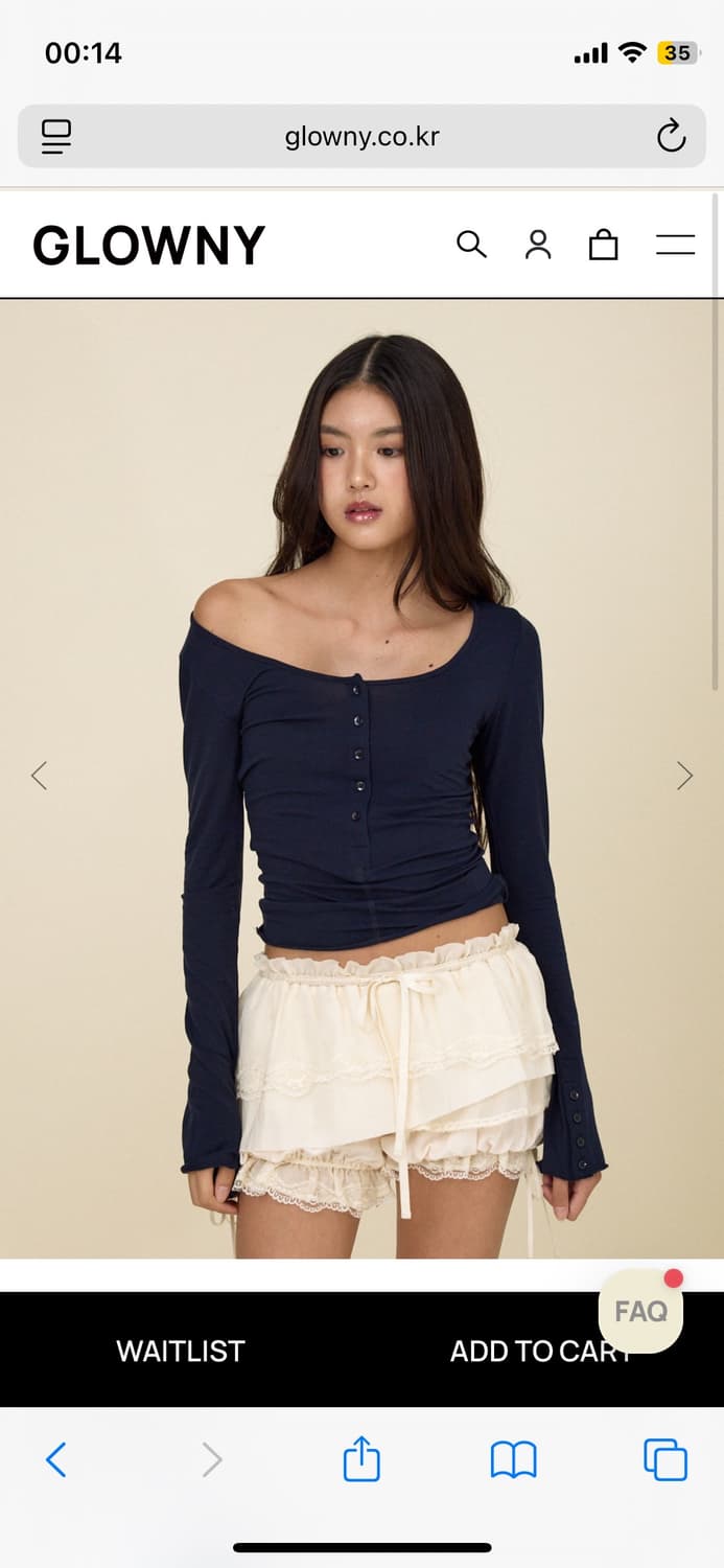 글로니 fade button long sleeve M사이즈 상품이미지1