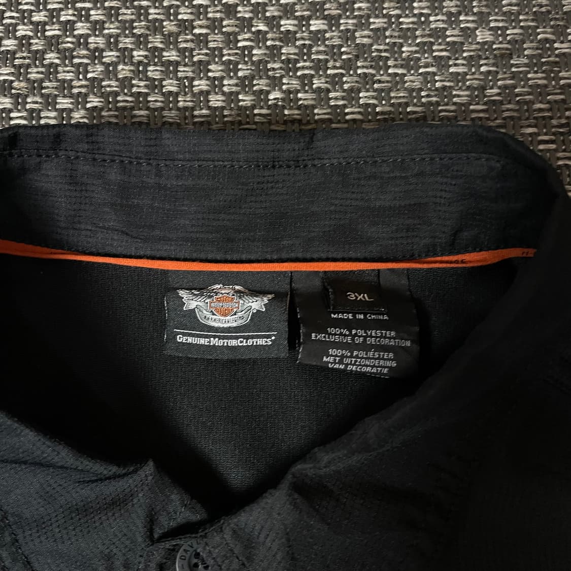 할리데이비슨 블랙 폴리 투포켓 반팔 셔츠 3XL 상품이미지4