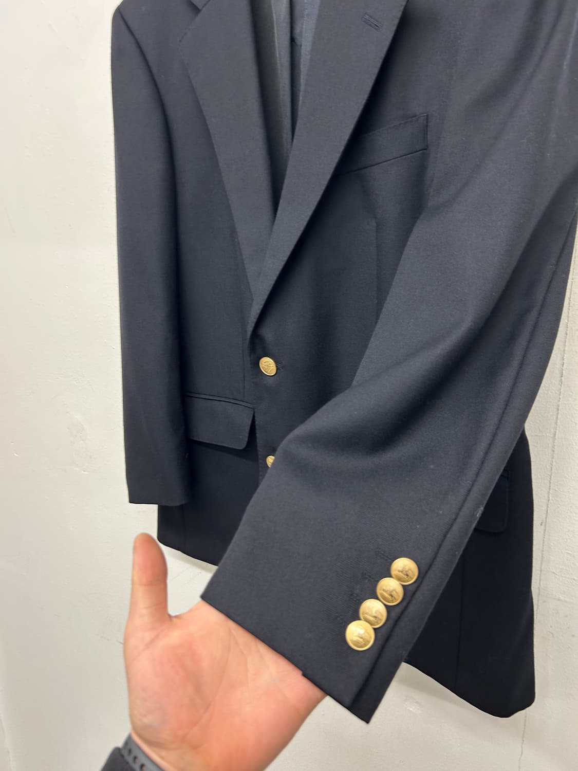 버버리 런던 네이비 금장 블레이저  자켓 상품이미지3