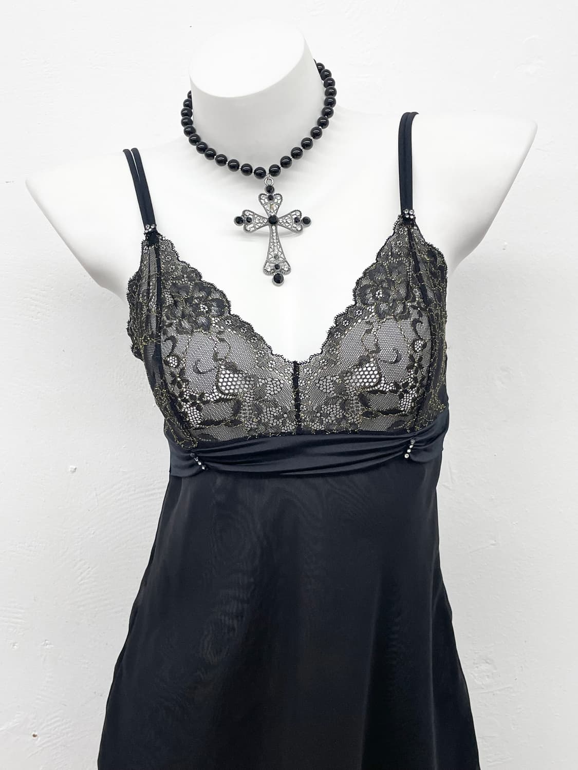 블랙페어리 레이스 시어 슬립 상품이미지2