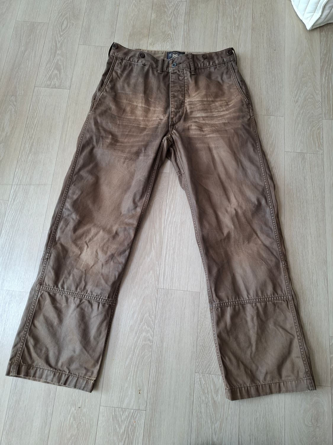 30/30 RRL 더블알엘 왁스 코티드 필드핏 치노 워크 팬츠 브라운 상품이미지1