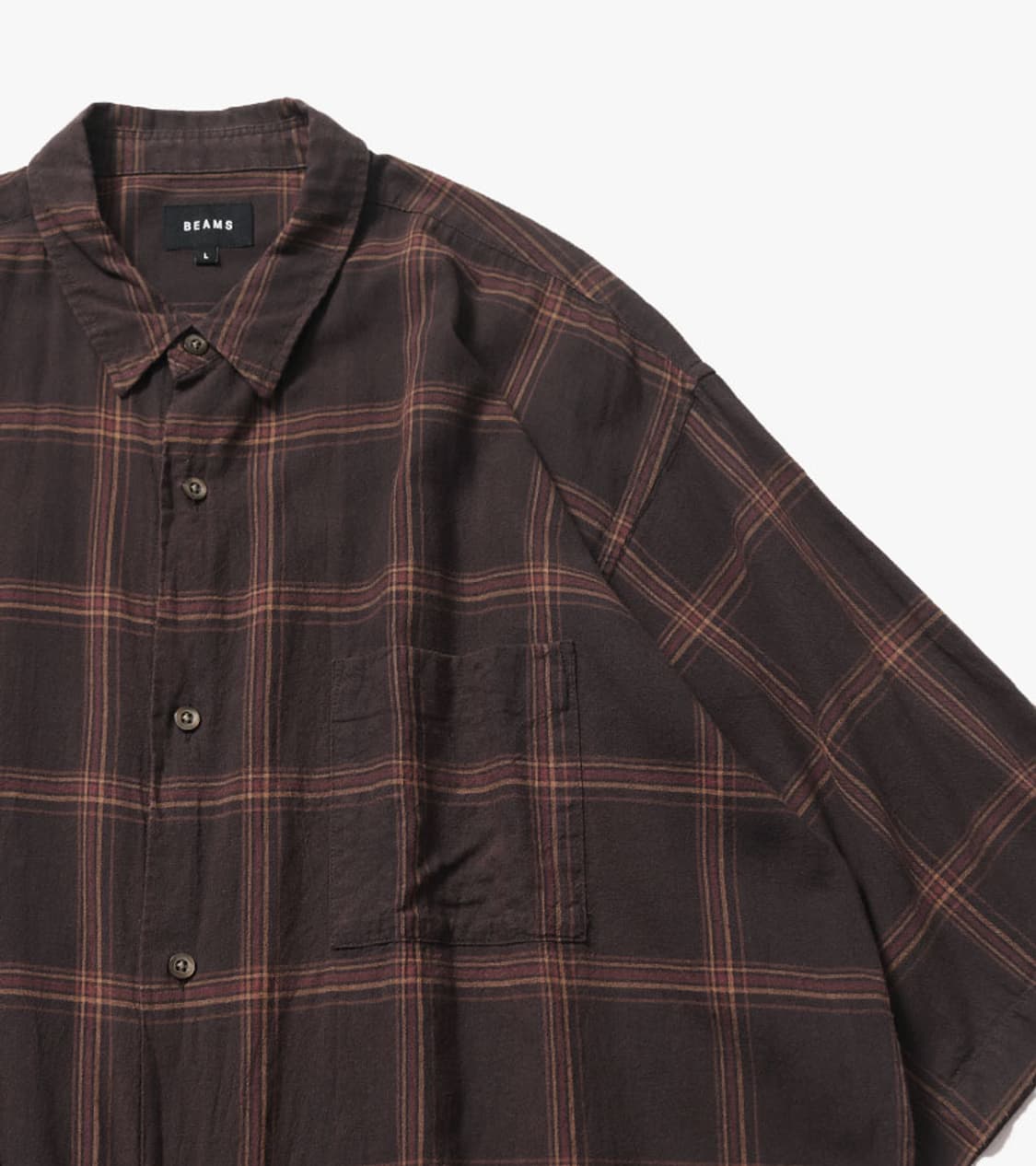BEAMS - SMOKE CHECK EASY SHIRT 상품이미지5