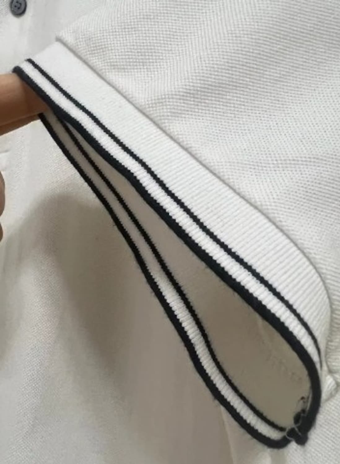 만다리나덕 남성 아이보리 PK카라반팔티셔츠 M 상품이미지4