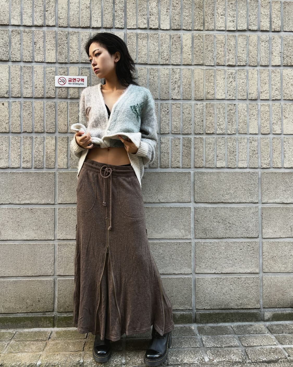 고아 풀 집업 롱 스커트 상품이미지4