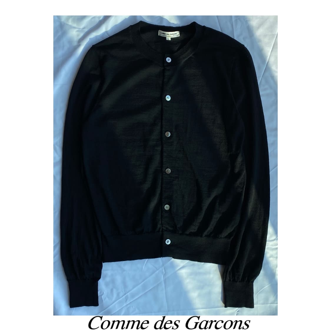 꼼데가르송 메인라인 라운드넥 울 니트 가디건 컬렉션 트리콧 옴므 플 상품이미지1