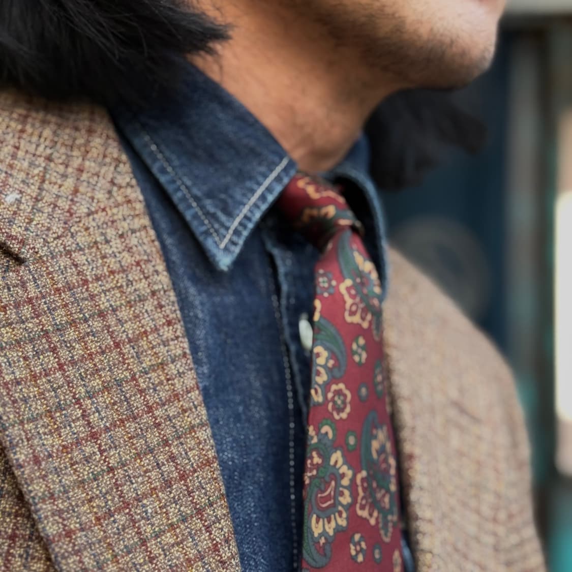 80‘s 에르메네질도 제냐 체크패턴 울 자켓 100-105 상품이미지9