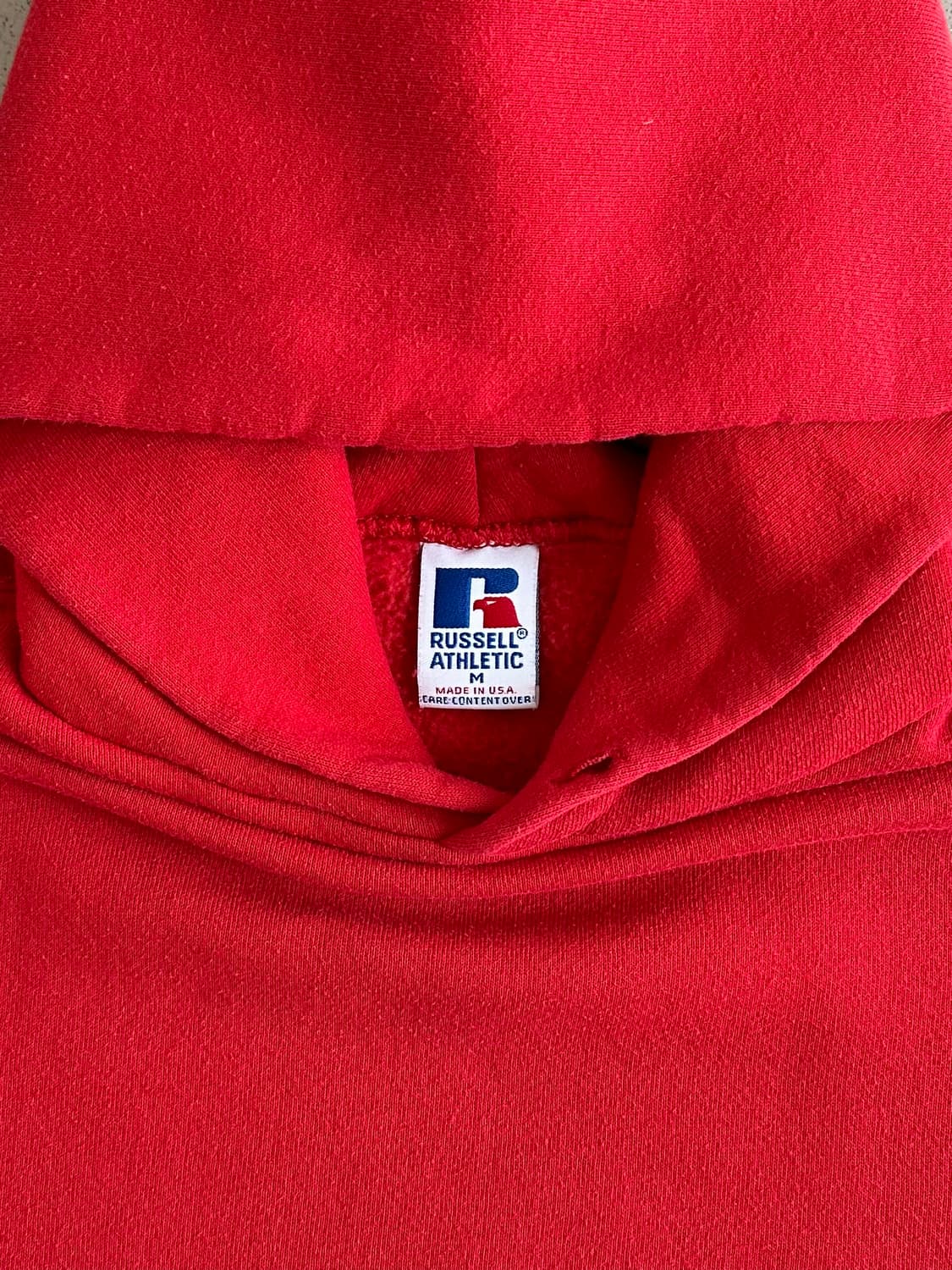 90s 빈티지 러셀 후드 레드 M USA 상품이미지6