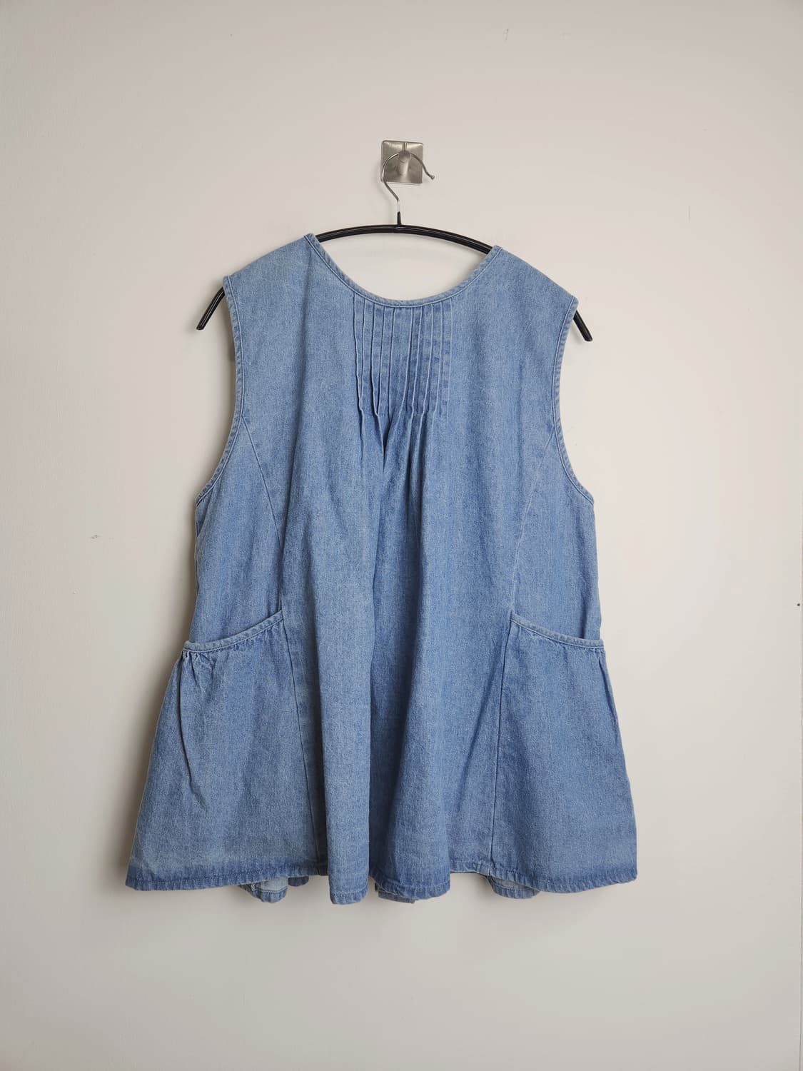 (samansa mos2) 데님 셔링 베스트 상품이미지8