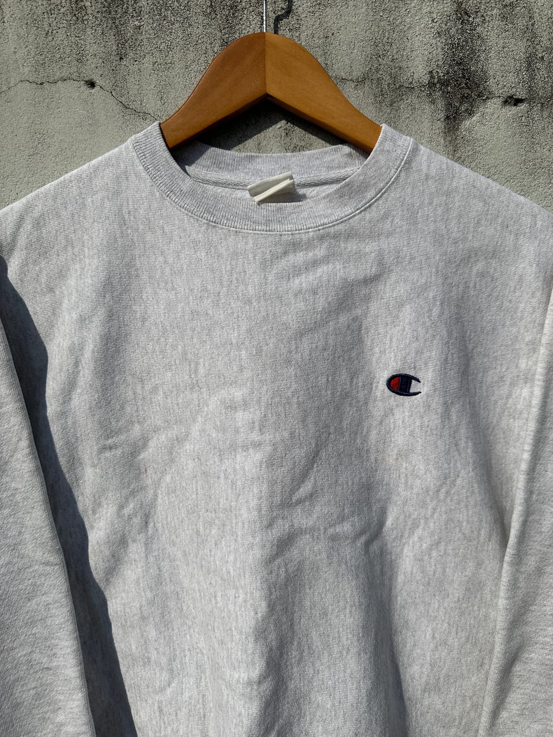 [M] 챔피온 리버스위브 멜란지 그레이 맨투맨 스웻셔츠 상품이미지2