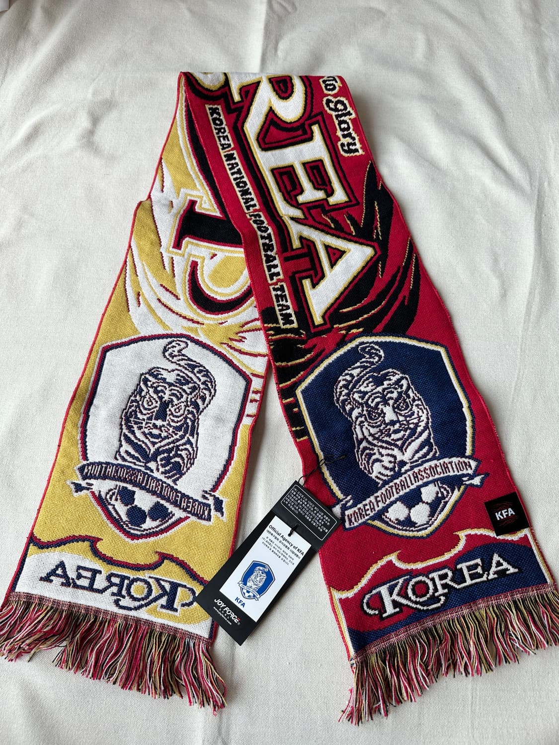 대한민국 축구 국가대표팀 백호 엠블럼 오피셜 머플러 (데드스탁) 상품이미지9