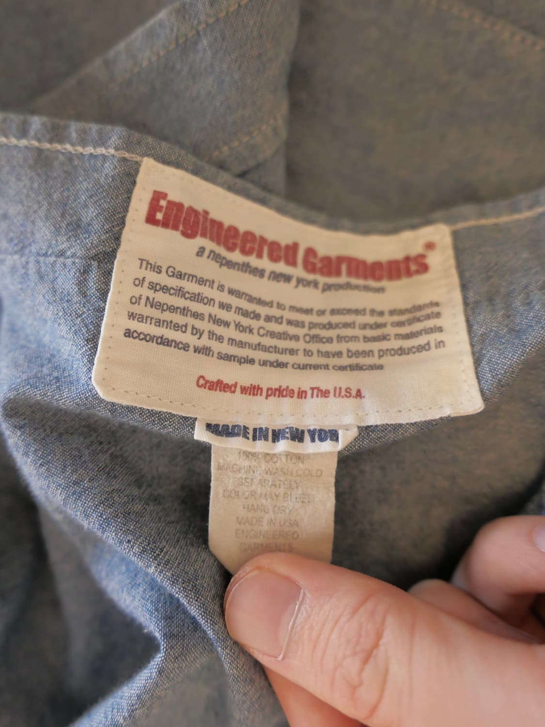 엔지니어드 가먼츠 데님 셔츠 상품이미지4