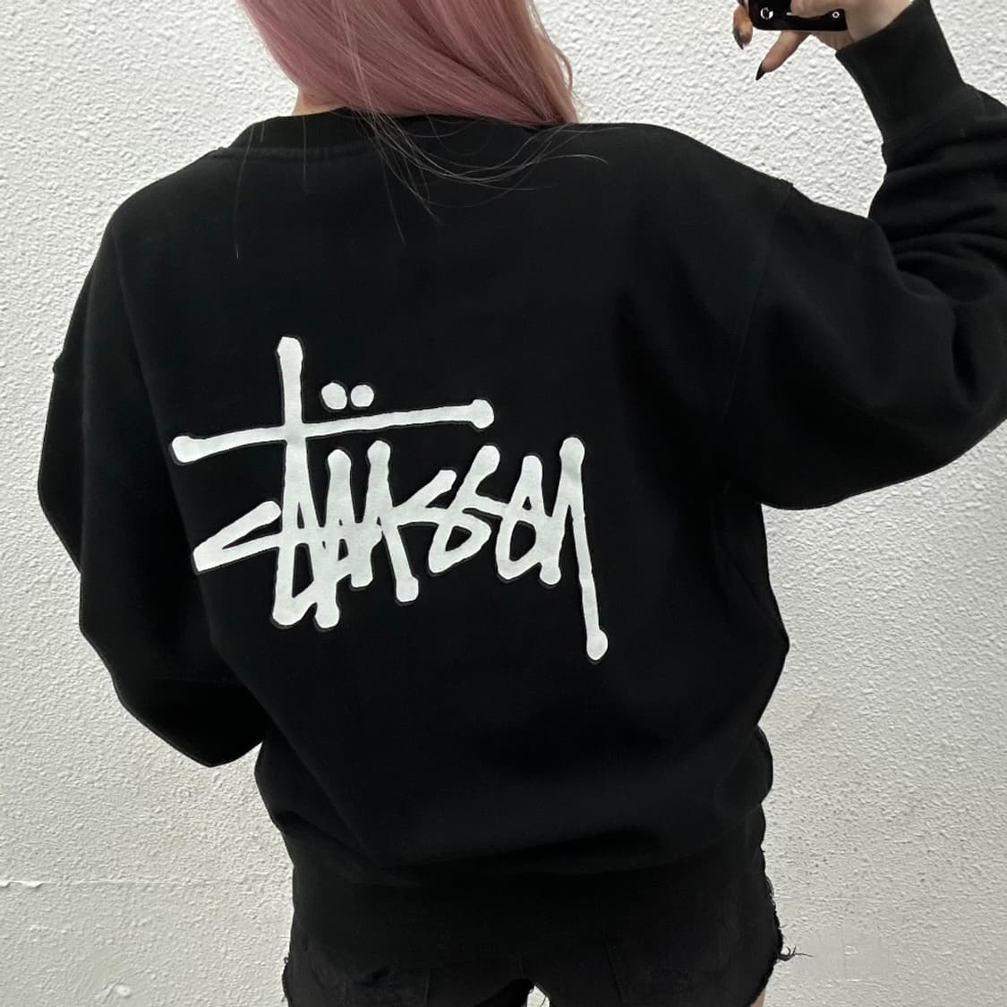 스투시 블랙 맨투맨 L 상품이미지2