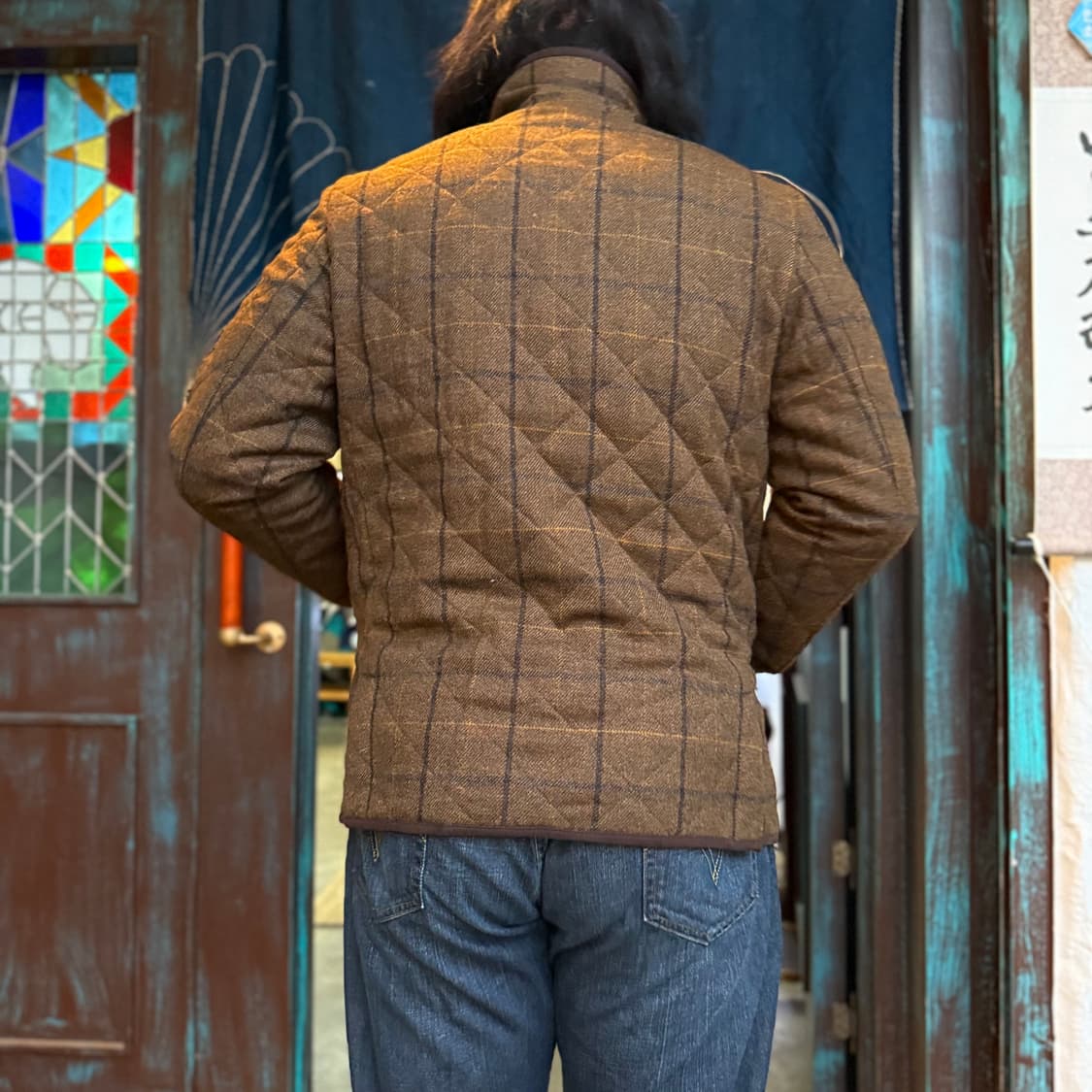 브룩스브라더스 울 체크 퀼팅 자켓 L 상품이미지9
