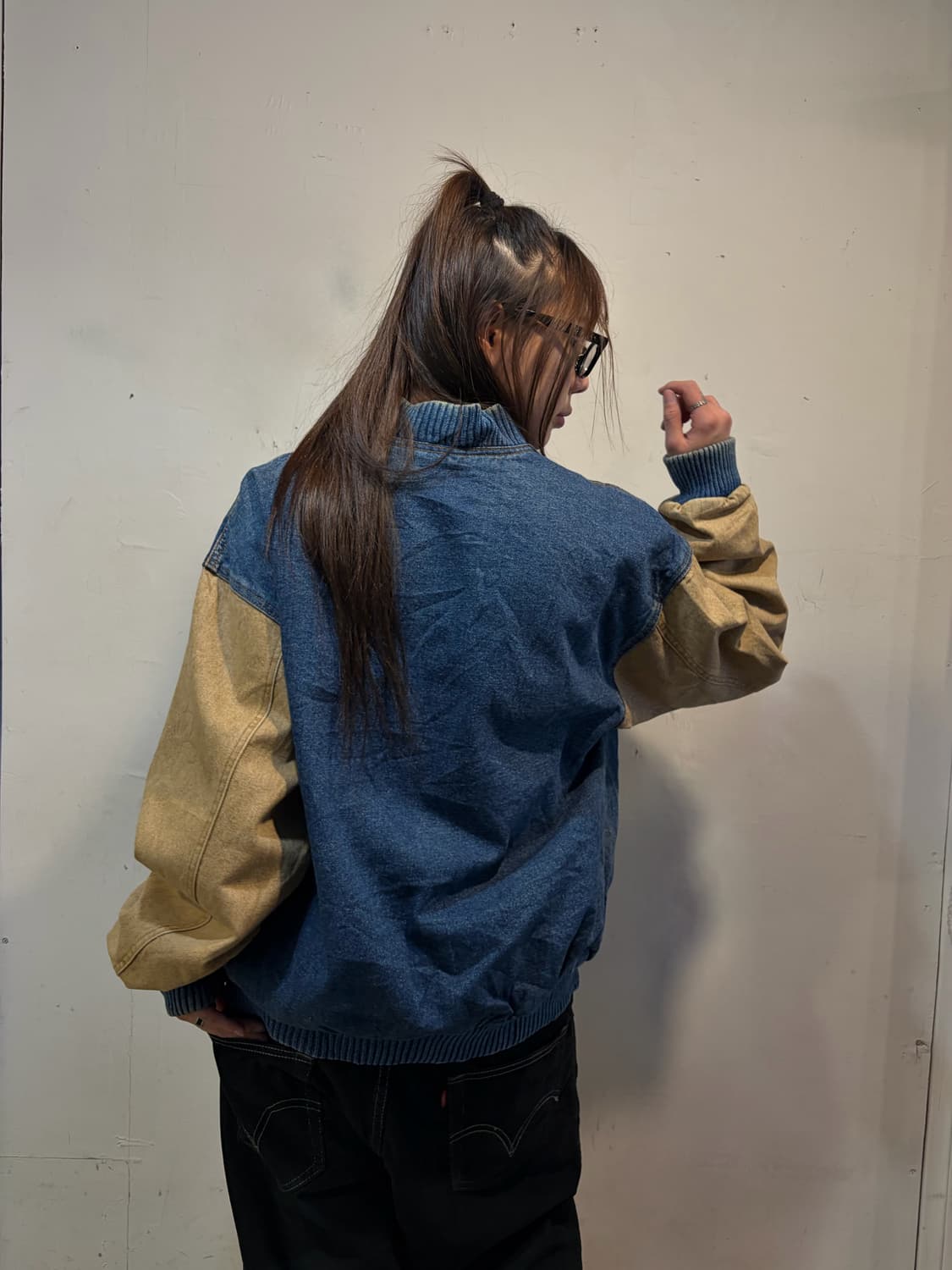80s vintage denim stadium varsity jk 상품이미지3
