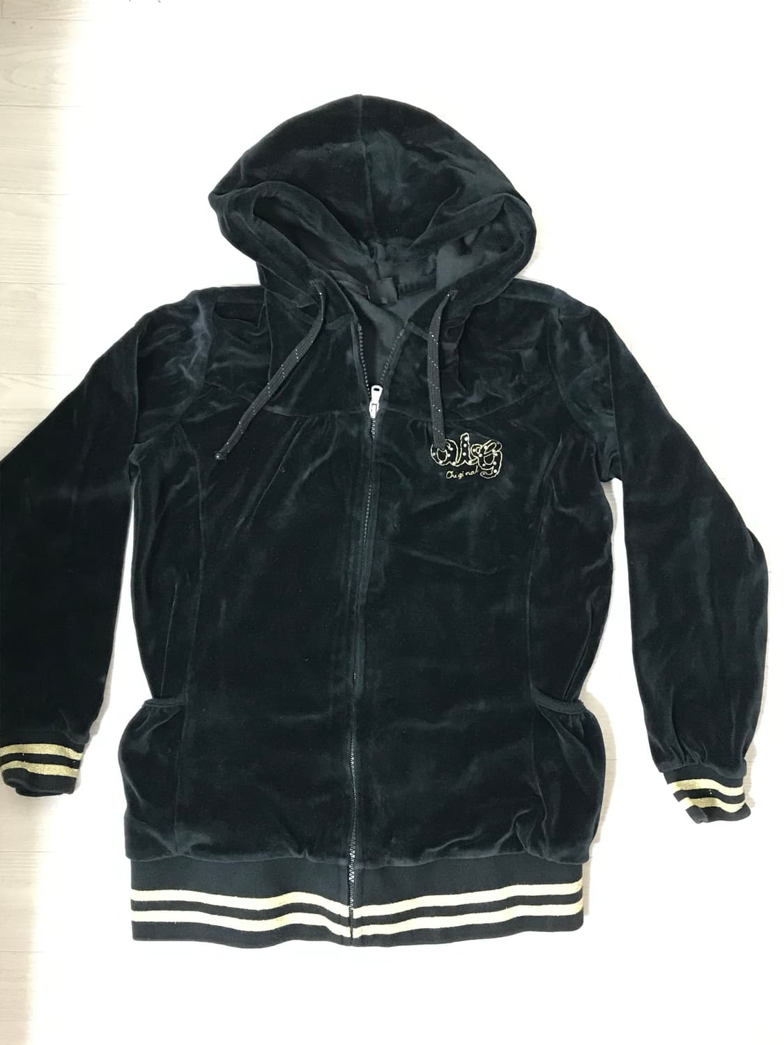 벨벳 트레이닝 후드집업 하이틴 빈티지 상품이미지1